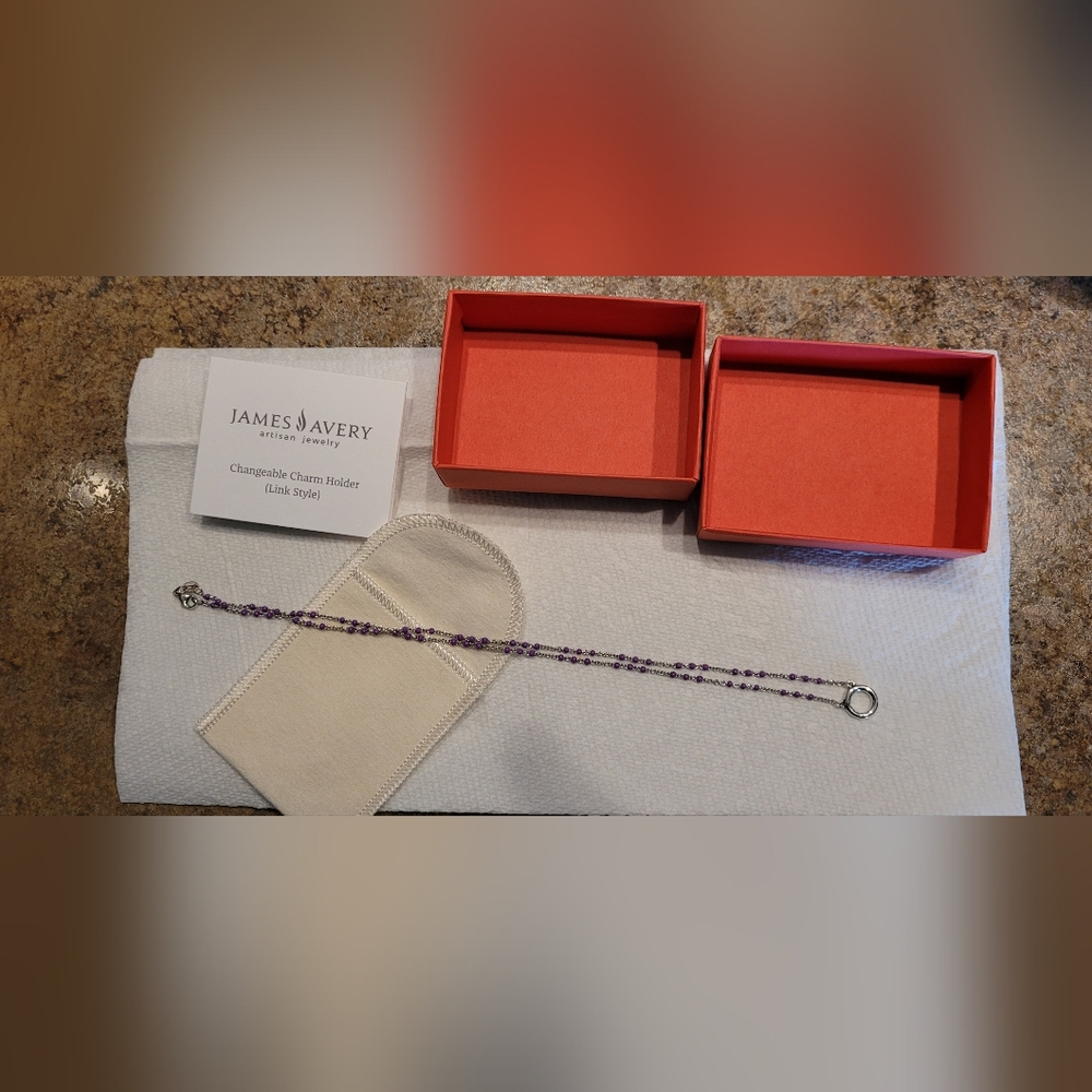 NewEnamel Beaded Chain Changeable Charm Holder Necklace